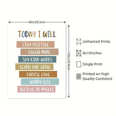 Positive Art Print Affirmation Art Nursery Decor Wall Art Homeschool Art 8x10