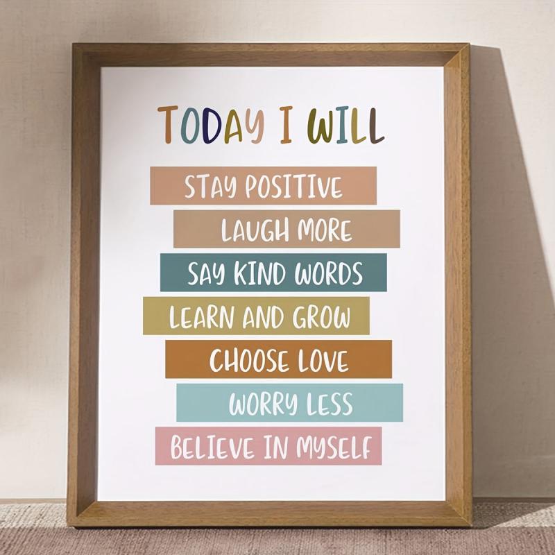 Positive Art Print Affirmation Art Nursery Decor Wall Art Homeschool Art 8x10