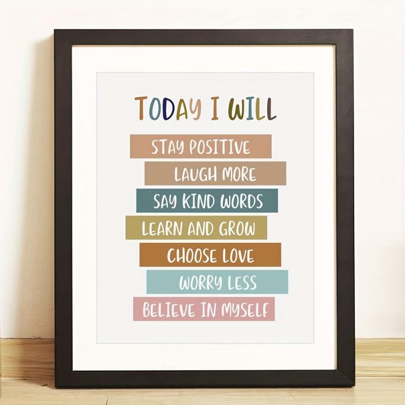 Positive Art Print Affirmation Art Nursery Decor Wall Art Homeschool Art 8x10