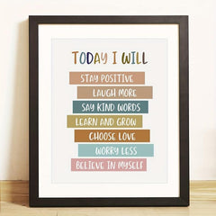 Positive Art Print Affirmation Art Nursery Decor Wall Art Homeschool Art 8x10