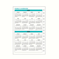 Weekly & Monthly Planner Refill 15 X 21 Jan-Dec 15 Hole Punched