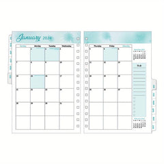 Weekly & Monthly Planner Refill 15 X 21 Jan-Dec 15 Hole Punched