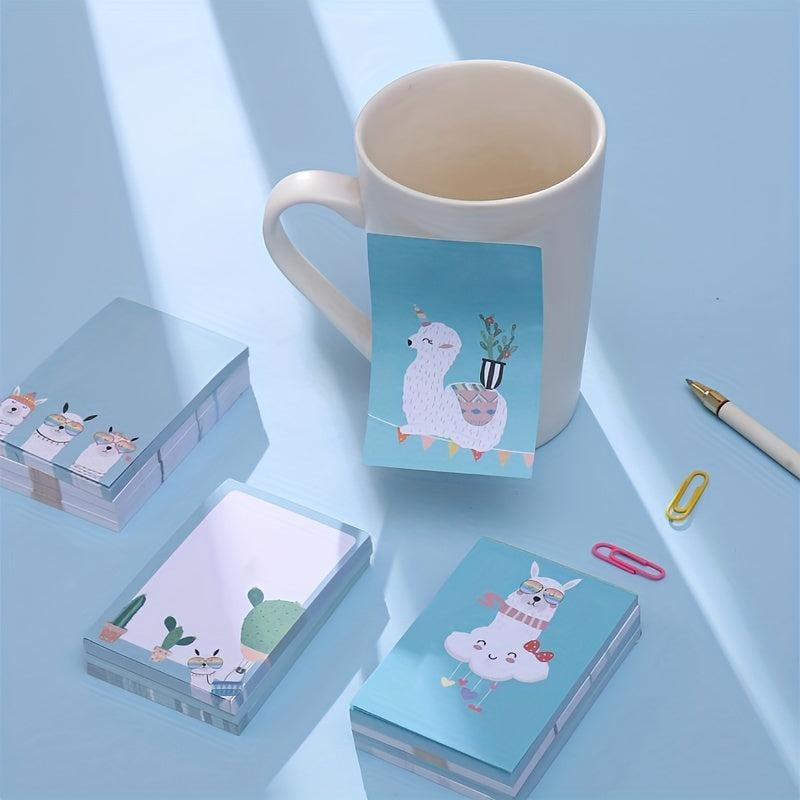 Alpaca Notepad Cartoon Note Book 50 Sheets Easy To Post Sticky Pad