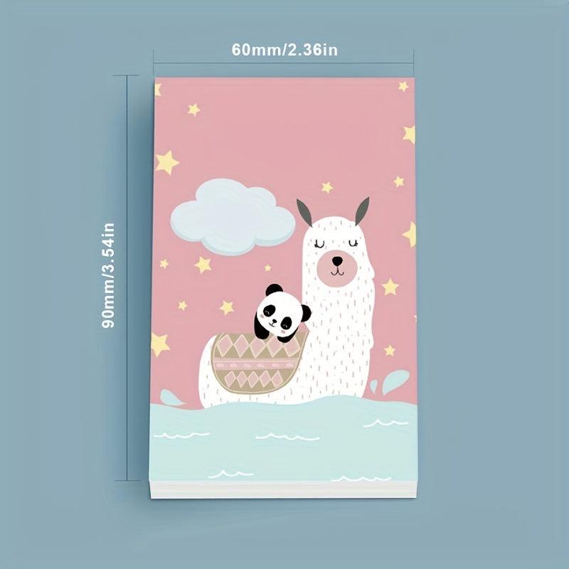 Alpaca Notepad Cartoon Note Book 50 Sheets Easy To Post Sticky Pad