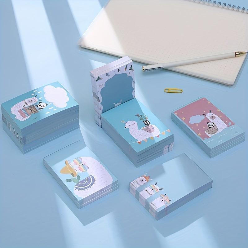 Alpaca Notepad Cartoon Note Book 50 Sheets Easy To Post Sticky Pad