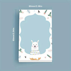 Alpaca Notepad Cartoon Note Book 50 Sheets Easy To Post Sticky Pad