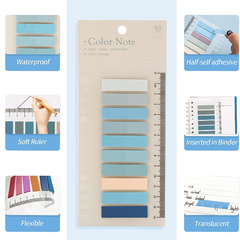 6 Pack Morandi Sticky Tabs Page Markers - School Supplies