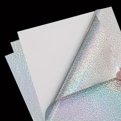 10 Sheets Holographic Clear A4 Vinyl Sticker Paper Self Adhesive Waterproof