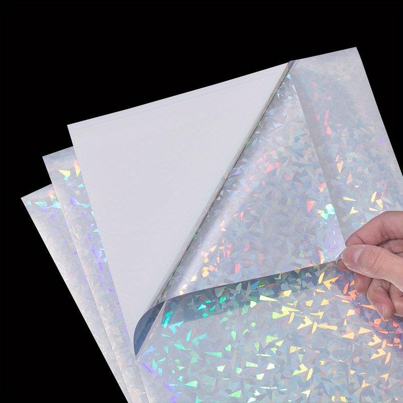 10 Sheets Holographic Clear A4 Vinyl Sticker Paper Self Adhesive Waterproof