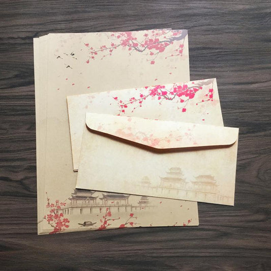12pcs Vintage Stationery Set with Paper & Envelopes