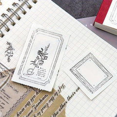 Retro Tearable Memo Book Floral Grid Message Note Pad