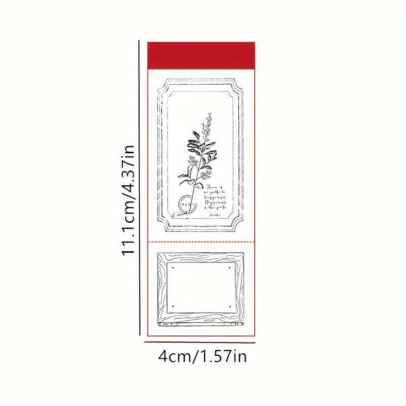 Retro Tearable Memo Book Floral Grid Message Note Pad
