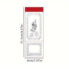 Retro Tearable Memo Book Floral Grid Message Note Pad