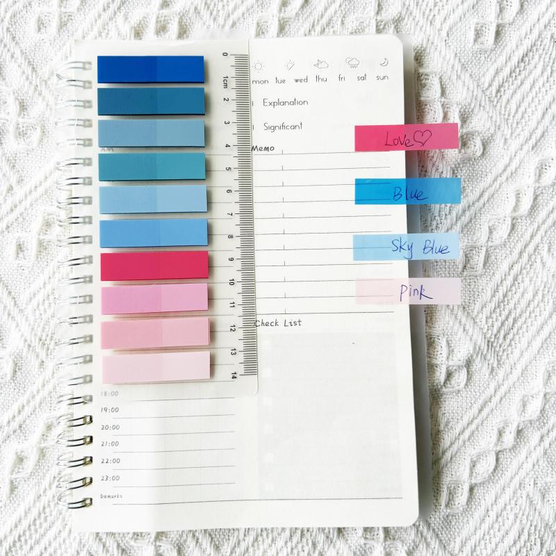 200pg Waterproof Translucent Morandi Sticky Notes