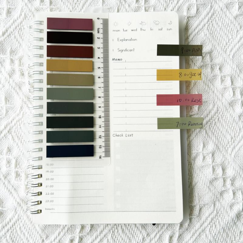 200pg Waterproof Translucent Morandi Sticky Notes