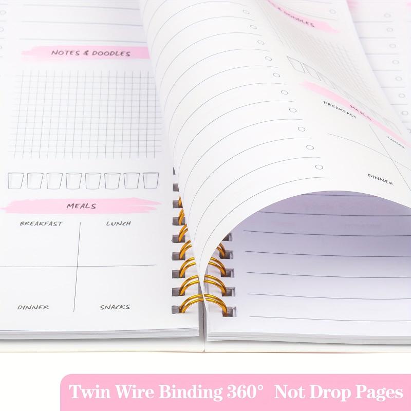 BUBU Daily Planner Notebook Undated To Do Checklist Task Priorities Meal Plan