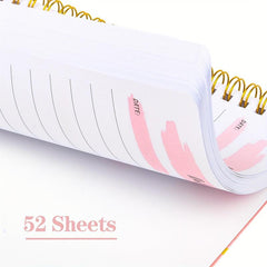 BUBU Daily Planner Notebook Undated To Do Checklist Task Priorities Meal Plan