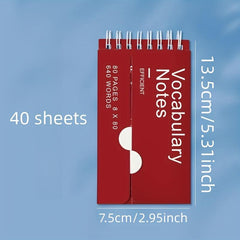 Student Mini Pocket Notepad 40 Sheets Ring Buckle Coil Small Book Notebook