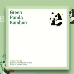 Panda Sticky Note Memo Pad 50 Pages Creative Square For Office Study Home Decor