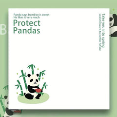 Panda Sticky Note Memo Pad 50 Pages Creative Square For Office Study Home Decor
