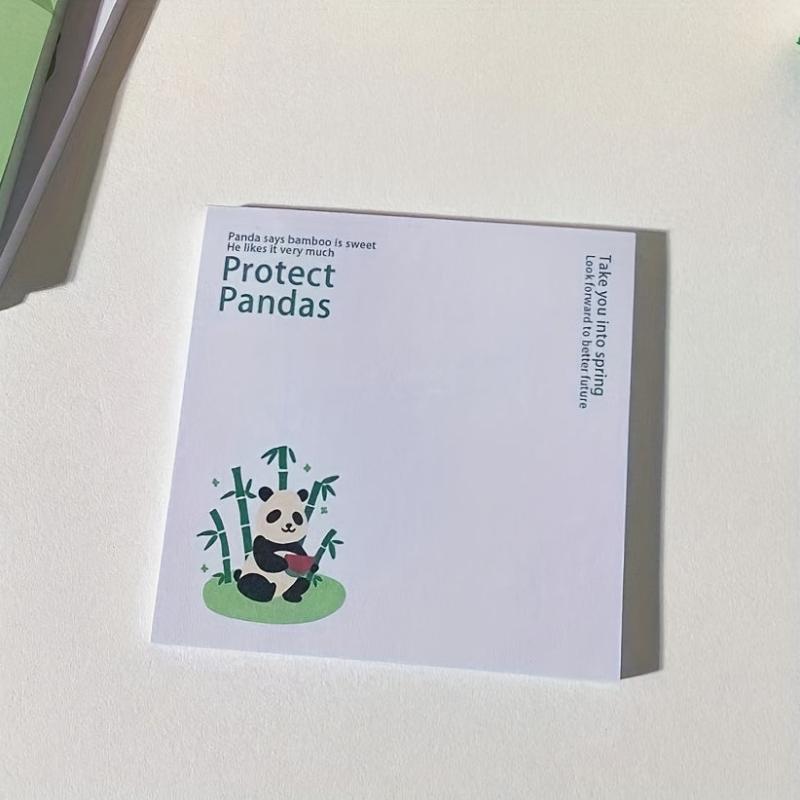Panda Sticky Note Memo Pad 50 Pages Creative Square For Office Study Home Decor