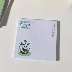 Panda Sticky Note Memo Pad 50 Pages Creative Square For Office Study Home Decor