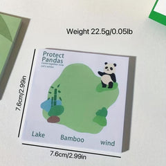 Panda Sticky Note Memo Pad 50 Pages Creative Square For Office Study Home Decor