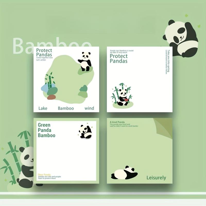 Panda Sticky Note Memo Pad 50 Pages Creative Square For Office Study Home Decor