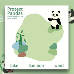 Panda Sticky Note Memo Pad 50 Pages Creative Square For Office Study Home Decor