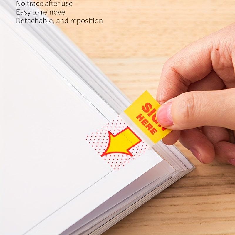 Plastic Signhere Index Tabs 100stickers Card Stationery Sticker Sign Here