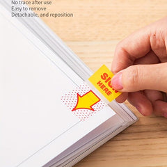 Plastic Signhere Index Tabs 100stickers Card Stationery Sticker Sign Here