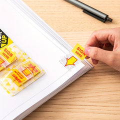 Plastic Signhere Index Tabs 100stickers Card Stationery Sticker Sign Here