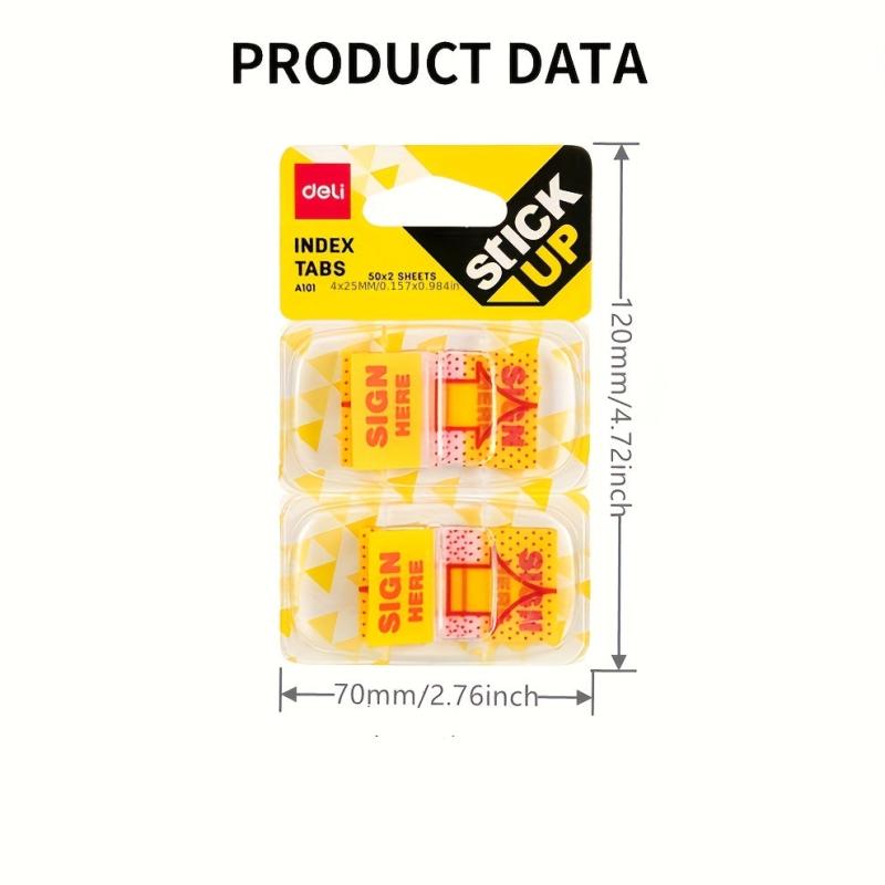 Plastic Signhere Index Tabs 100stickers Card Stationery Sticker Sign Here