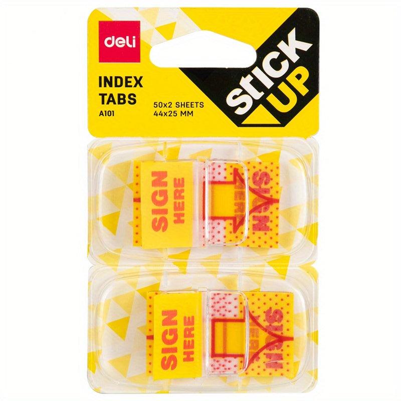 Plastic Signhere Index Tabs 100stickers Card Stationery Sticker Sign Here