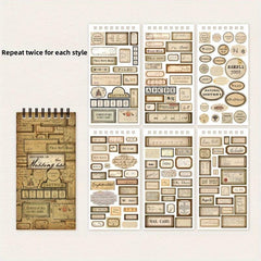12pcs Lost Label Series Coil Stickers Pack