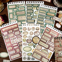 12pcs Lost Label Series Coil Stickers Pack