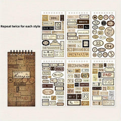 12pcs Lost Label Series Coil Stickers Pack