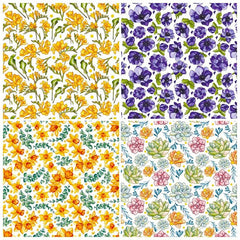 12pcs Flower Series Brochure Material Paper for DIY Photo Album Scrapbook