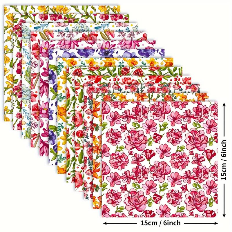 12pcs Flower Series Brochure Material Paper for DIY Photo Album Scrapbook