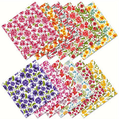 12pcs Flower Series Brochure Material Paper for DIY Photo Album Scrapbook