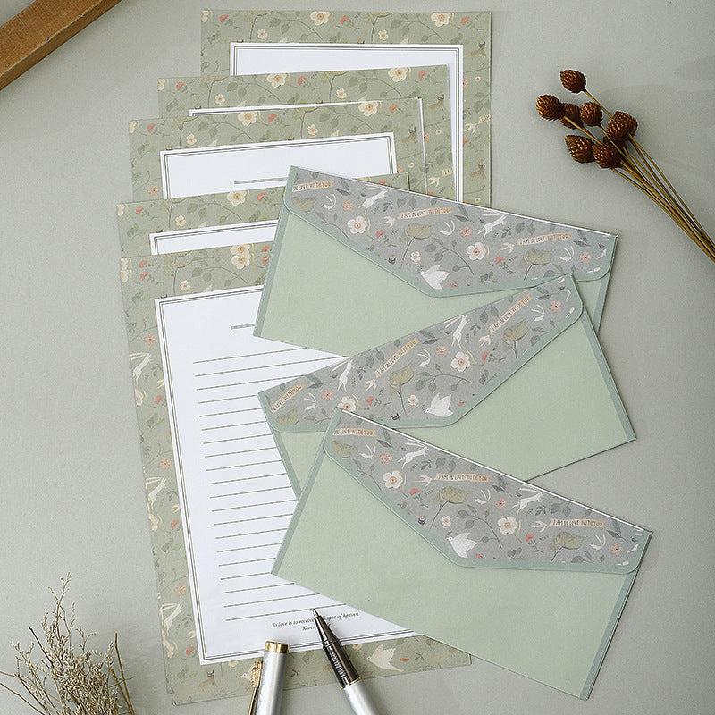Romantic Animal & Plant Letterhead for Love Letters