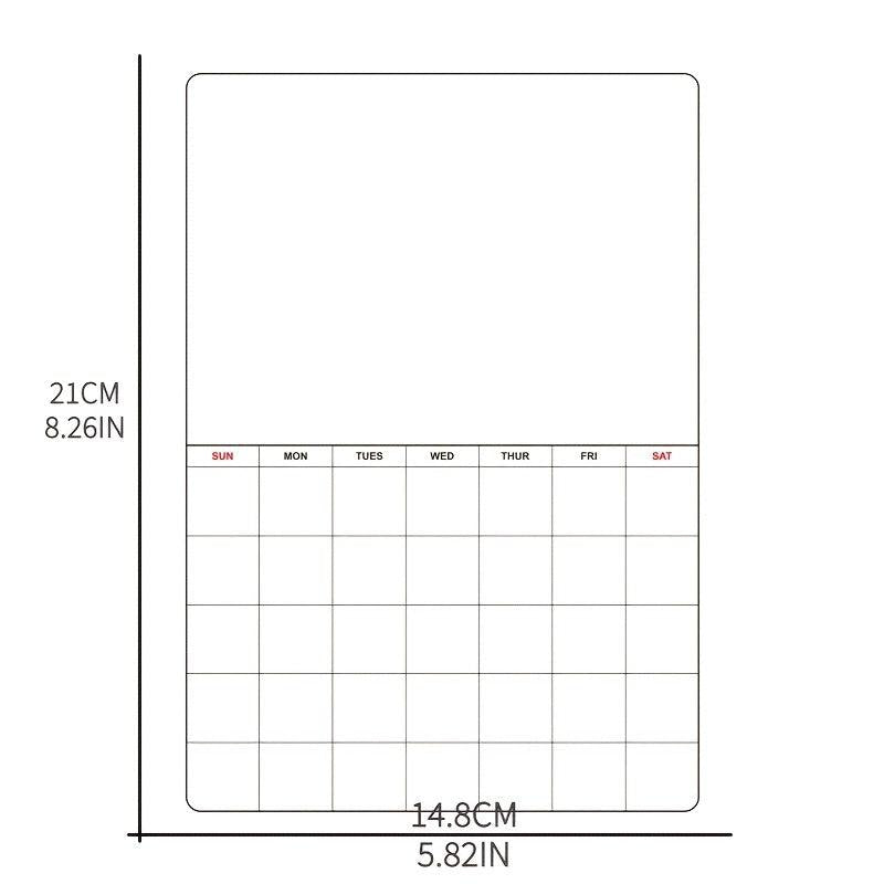 A5 Magnetic Schedule Message Board Weekly Dry Erase Refrigerator Sticker