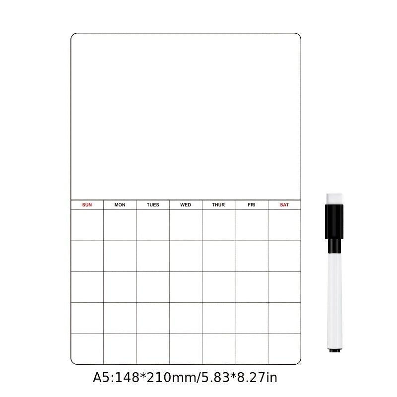 A5 Magnetic Schedule Message Board Weekly Dry Erase Refrigerator Sticker