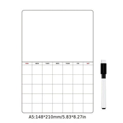 A5 Magnetic Schedule Message Board Weekly Dry Erase Refrigerator Sticker