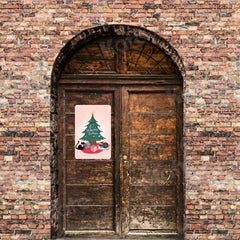 Retro Christmas Cat Metal Tin Sign 8''x12'' Artwork