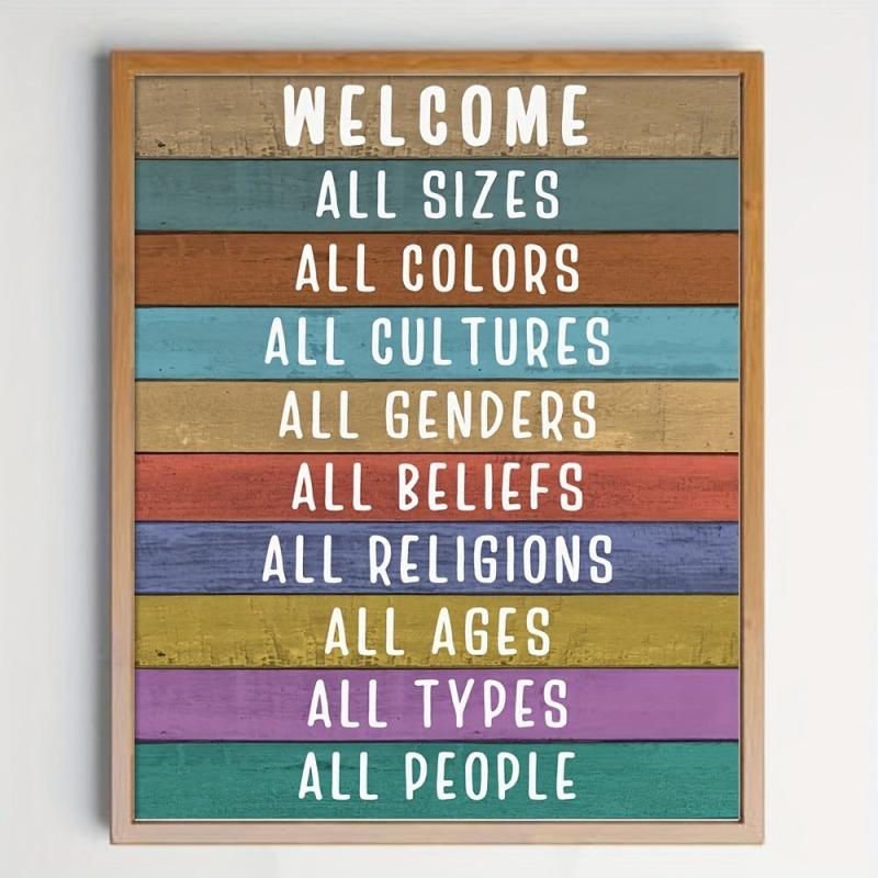 Welcome Sign Wall Decor - Classroom Rules Poster - 8X10 INCH