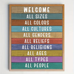 Welcome Sign Wall Decor - Classroom Rules Poster - 8X10 INCH