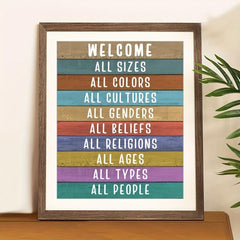Welcome Sign Wall Decor - Classroom Rules Poster - 8X10 INCH
