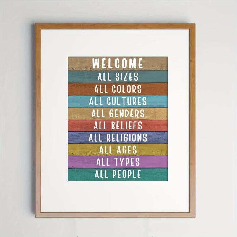Welcome Sign Wall Decor - Classroom Rules Poster - 8X10 INCH
