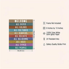 Welcome Sign Wall Decor - Classroom Rules Poster - 8X10 INCH